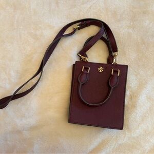 Tory Burch Maroon Crossbody Bag